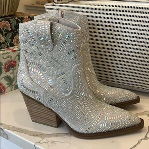 Very G Maze Women's Embellished Ankle Boots - Silver